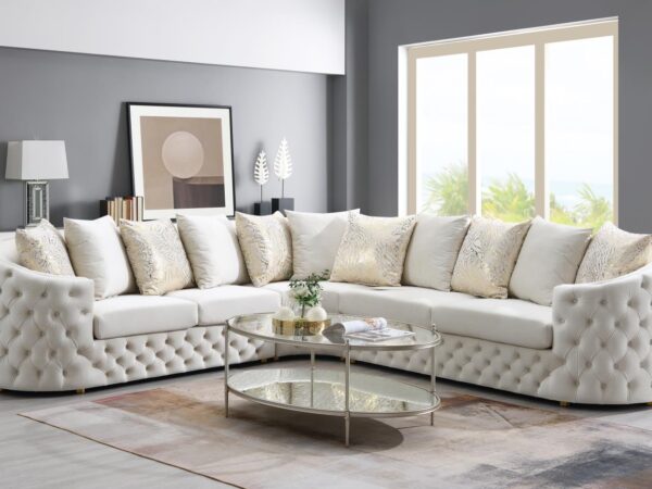 L825 - Nyra Cream 3PC Sectional Cream