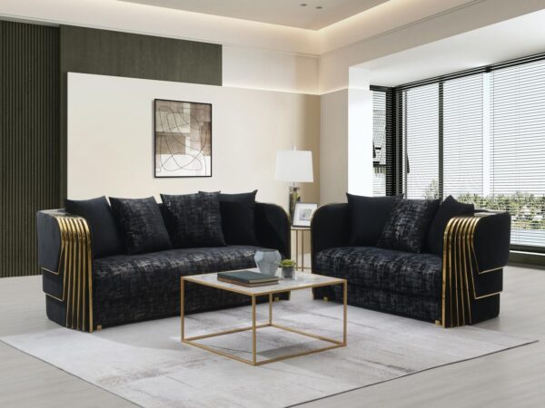 L830 - Alonso (Black) 2 PC ( Sofa & Loveseat )