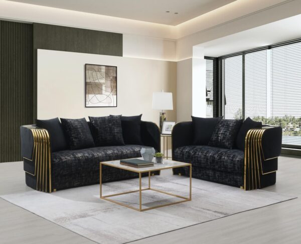 L830 - Alonso (Black) 2 PC ( Sofa & Loveseat )