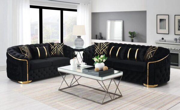 L851 - Queen ( Black ) LOVESEAT