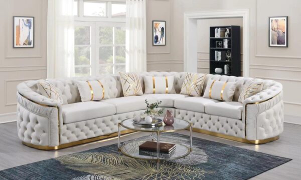 L855 - Queen ( Cream) LAF LOVESEAT