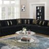 L856 - Queen ( Black ) 3 PC Black Sectional