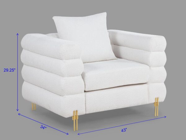 L925 - Hank White Chair Seat & Back