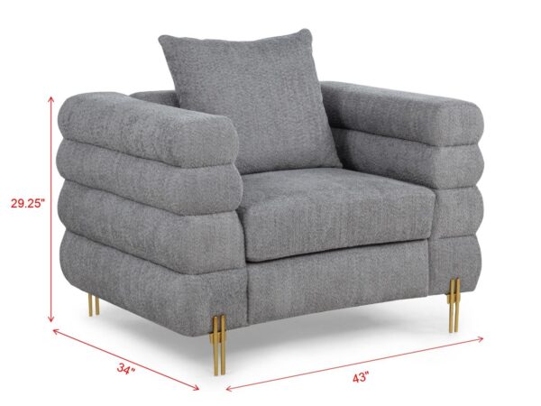 L926 - Hank Grey Chair Seat & Back