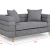 L926 - Hank Grey Chair Seat & Back