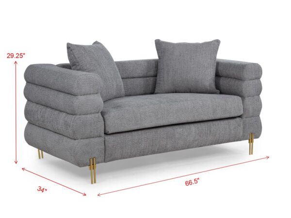 L926 - Hank Grey Chair Seat & Back