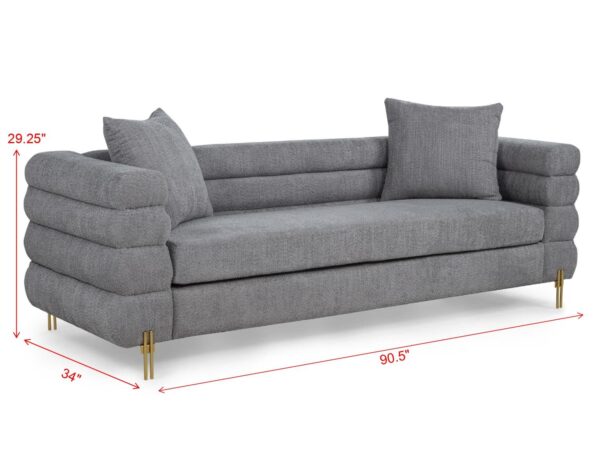 L926 - Hank Grey Chair Seat & Back