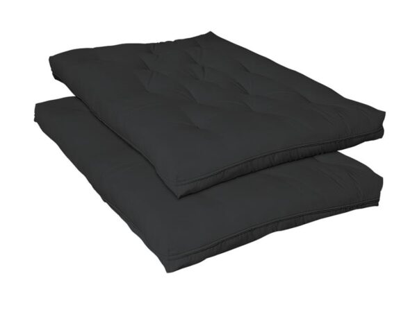 7. 5-inch Deluxe Innerspring Futon Pad Black