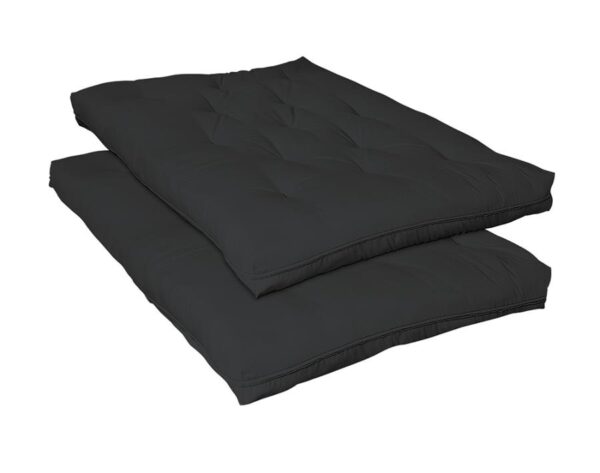 7. 5-inch Deluxe Innerspring Futon Pad Black