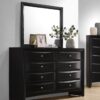 Briana 8-drawer Dresser with Mirror Black