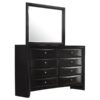 Briana 8-drawer Dresser with Mirror Black