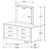 Jessica 6-drawer Dresser with Mirror Cappuccino