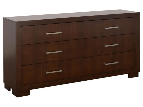 Jessica 6-drawer Dresser Cappuccino