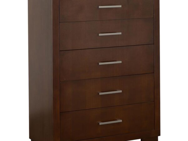 Jessica 5-drawer Bedroom Chest Cappuccino