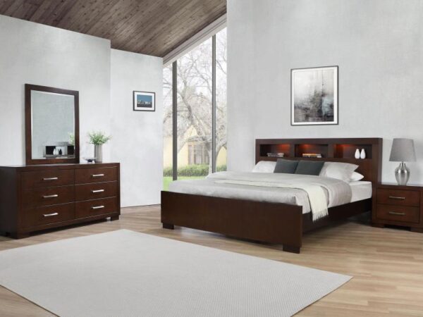 Jessica 4-piece California King Bedroom Set Cappuccino