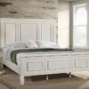 Sandy Beach 63-inch Eastern King Wood Panel Bed Cream White