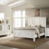 Sandy Beach 4-piece California King Bedroom Set Cream White