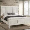 Sandy Beach 63-inch California King Panel Bed Cream White