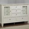 Sandy Beach 11-drawer Dresser Cream White
