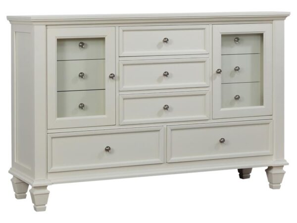 Sandy Beach 11-drawer Dresser Cream White