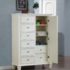 Sandy Beach 8-drawer Door Chest Cream White
