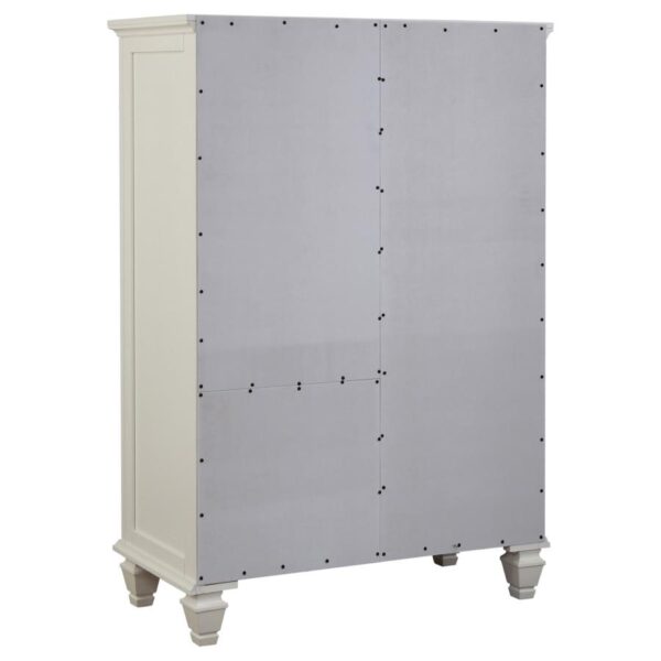 Sandy Beach 8-drawer Door Chest Cream White