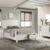 Sandy Beach 4-piece Eastern King Bedroom Set Cream White