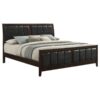 Carlton Wood Eastern King Panel Bed Cappuccino
