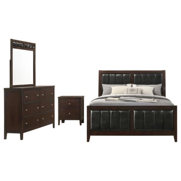 Carlton 4-piece California King Bedroom Set Cappuccino