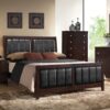 Carlton Wood California King Panel Bed Cappuccino