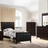 Carlton Wood Twin Panel Bed Cappuccino