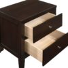 Carlton 2-drawer Nightstand Cappuccino