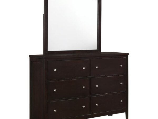 Carlton 6-drawer Dresser with Mirror Cappuccino