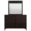 Carlton 6-drawer Dresser with Mirror Cappuccino