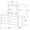 Carlton 6-drawer Dresser with Mirror Cappuccino