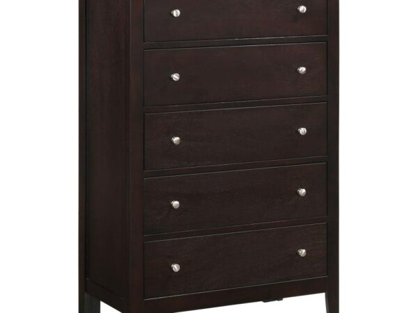 Carlton 5-drawer Bedroom Chest Cappuccino