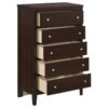 Carlton 5-drawer Bedroom Chest Cappuccino