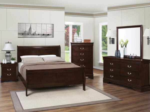 Louis Philippe 5-piece Eastern King Bedroom Set Cappuccino