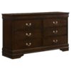 Louis Philippe 5-piece Eastern King Bedroom Set Cappuccino