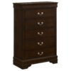 Louis Philippe 5-piece Eastern King Bedroom Set Cappuccino