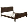 Louis Philippe Wood Eastern King Sleigh Bed Cappuccino