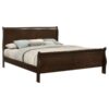 Louis Philippe Wood Eastern King Sleigh Bed Cappuccino