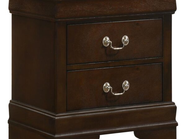 Louis Philippe 2-drawer Nightstand Cappuccino
