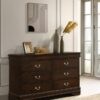 Louis Philippe 6-drawer Dresser Cappuccino