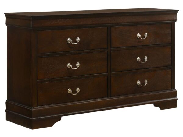 Louis Philippe 6-drawer Dresser Cappuccino