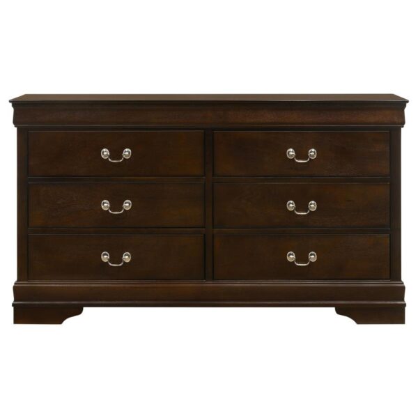 Louis Philippe 6-drawer Dresser Cappuccino