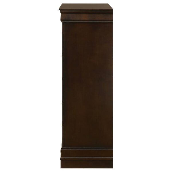 Louis Philippe 5-drawer Bedroom Chest Cappuccino