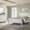 Louis Philippe 4-piece Eastern King Bedroom Set White