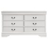Louis Philippe 6-drawer Dresser White