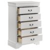 Louis Philippe 5-drawer Bedroom Chest White